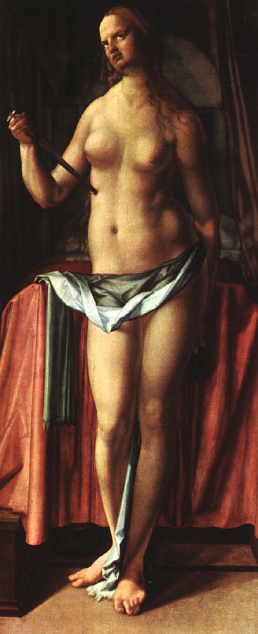 De zelfmoord van Lucrezia door Albrecht Dürer
