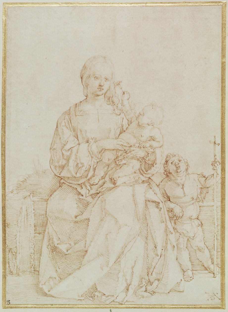 Maagd en Kind met de jonge St. Jan, ca. 1518 door Albrecht Dürer