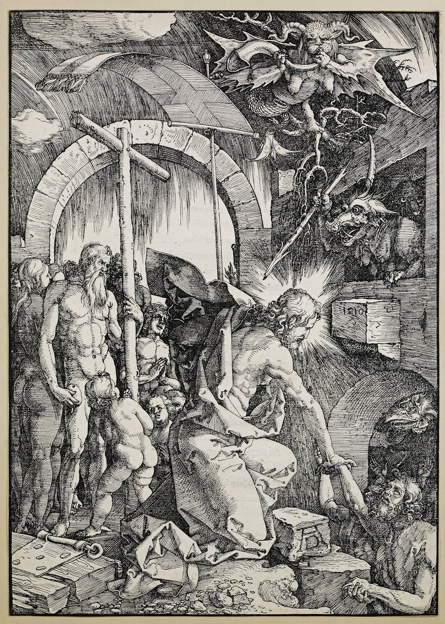 Christus in het voorgeborchte door Albrecht Dürer