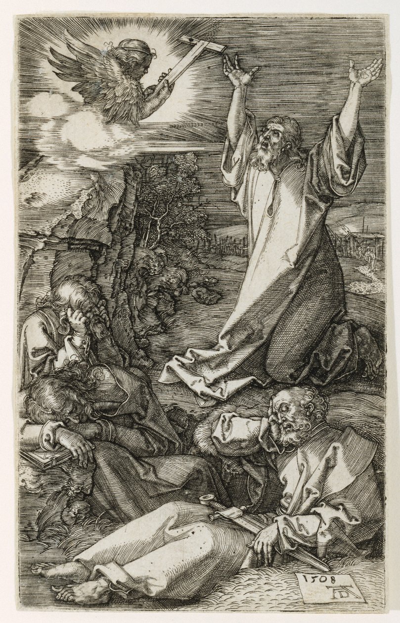 Christus op de Olijfberg door Albrecht Dürer