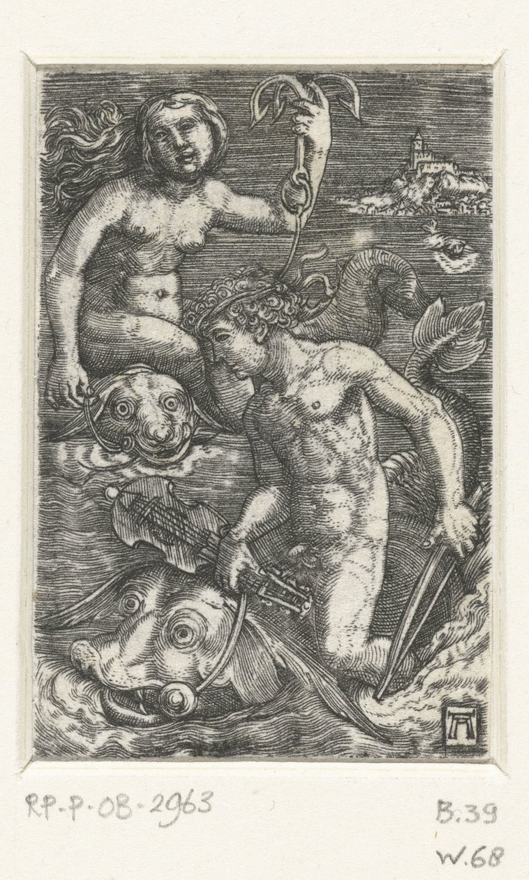 Arion en een Nereïde door Albrecht Altdorfer