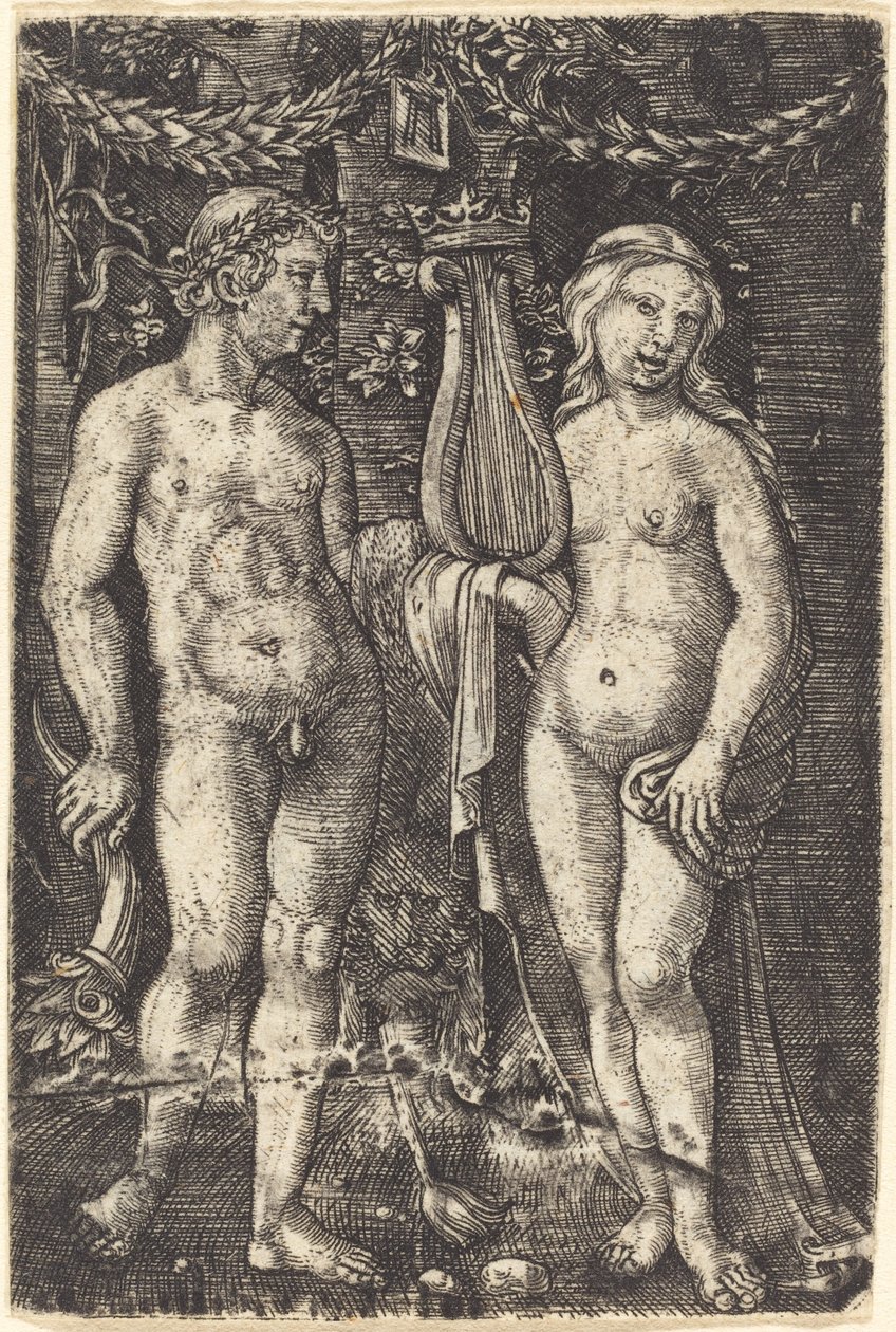 Hercules en een muze door Albrecht Altdorfer