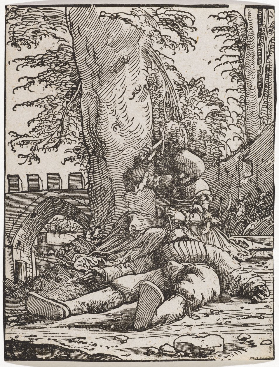 Jael doodt Sisera door Albrecht Altdorfer
