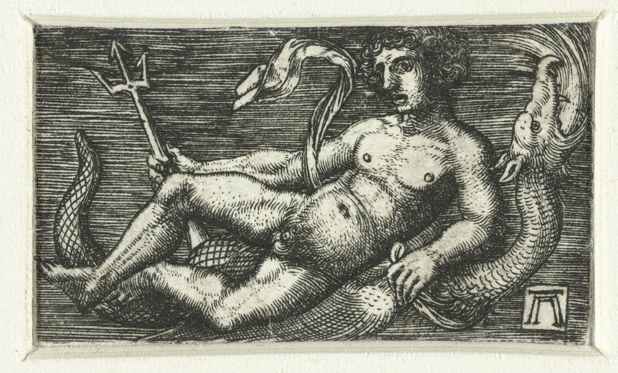 Liggende Neptunus door Albrecht Altdorfer