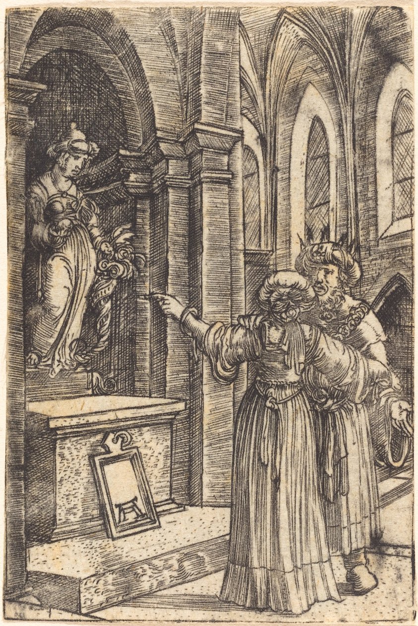 Salomo bidt tot de afgoden door Albrecht Altdorfer
