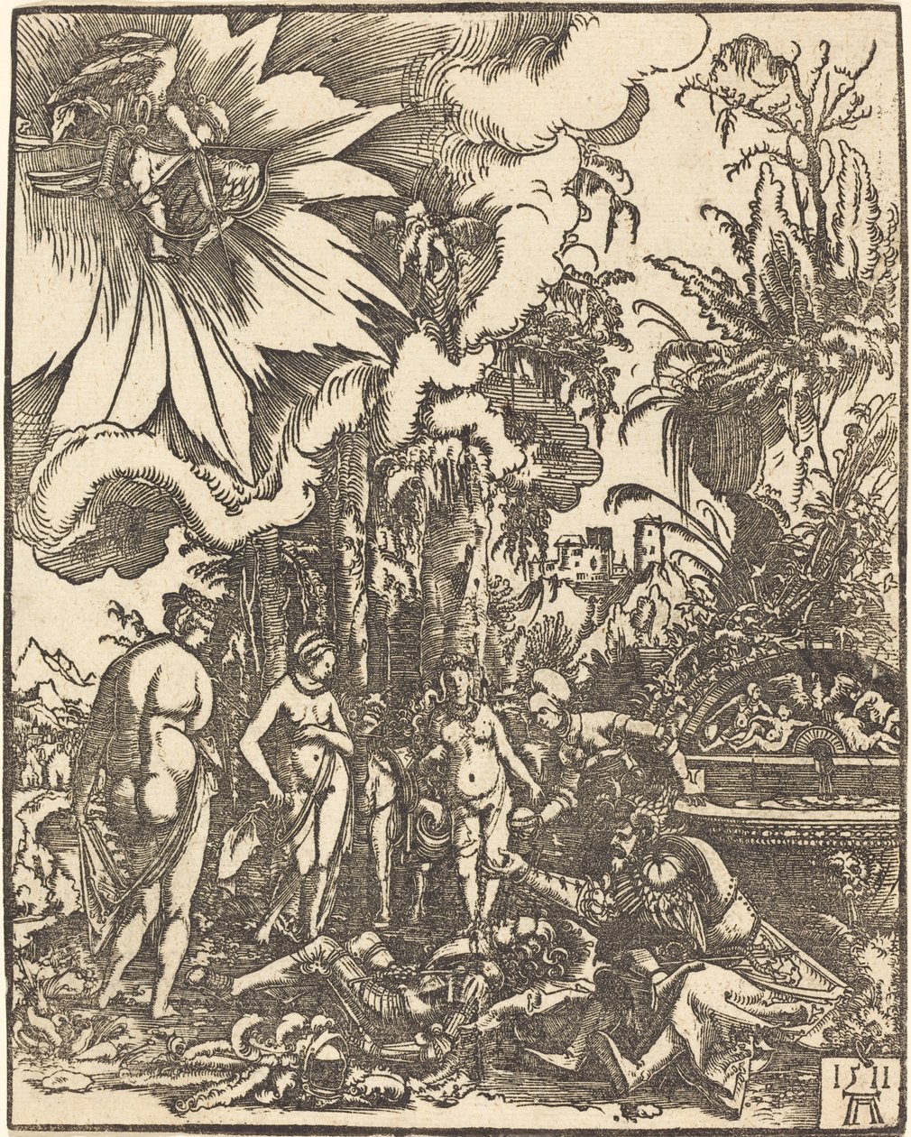 Het oordeel van Parijs door Albrecht Altdorfer