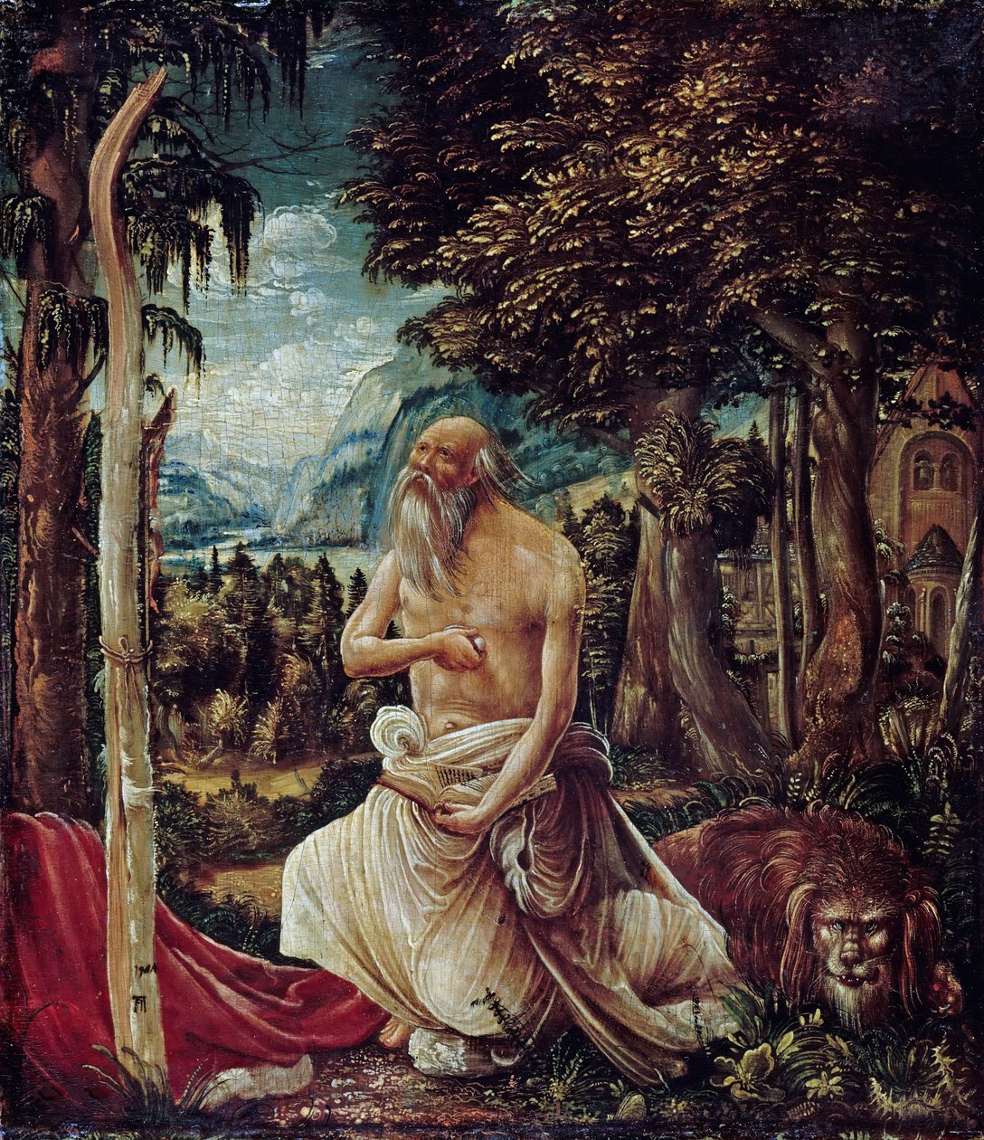 De Berouwvolle Heilige Hiëronymus, 1507 door Albrecht Altdorfer