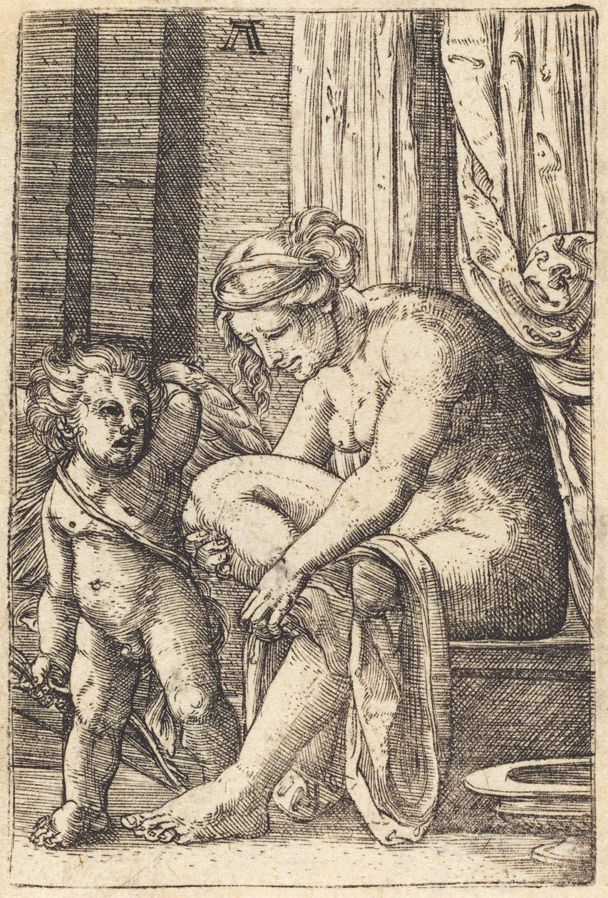 Venus na het Bad door Albrecht Altdorfer