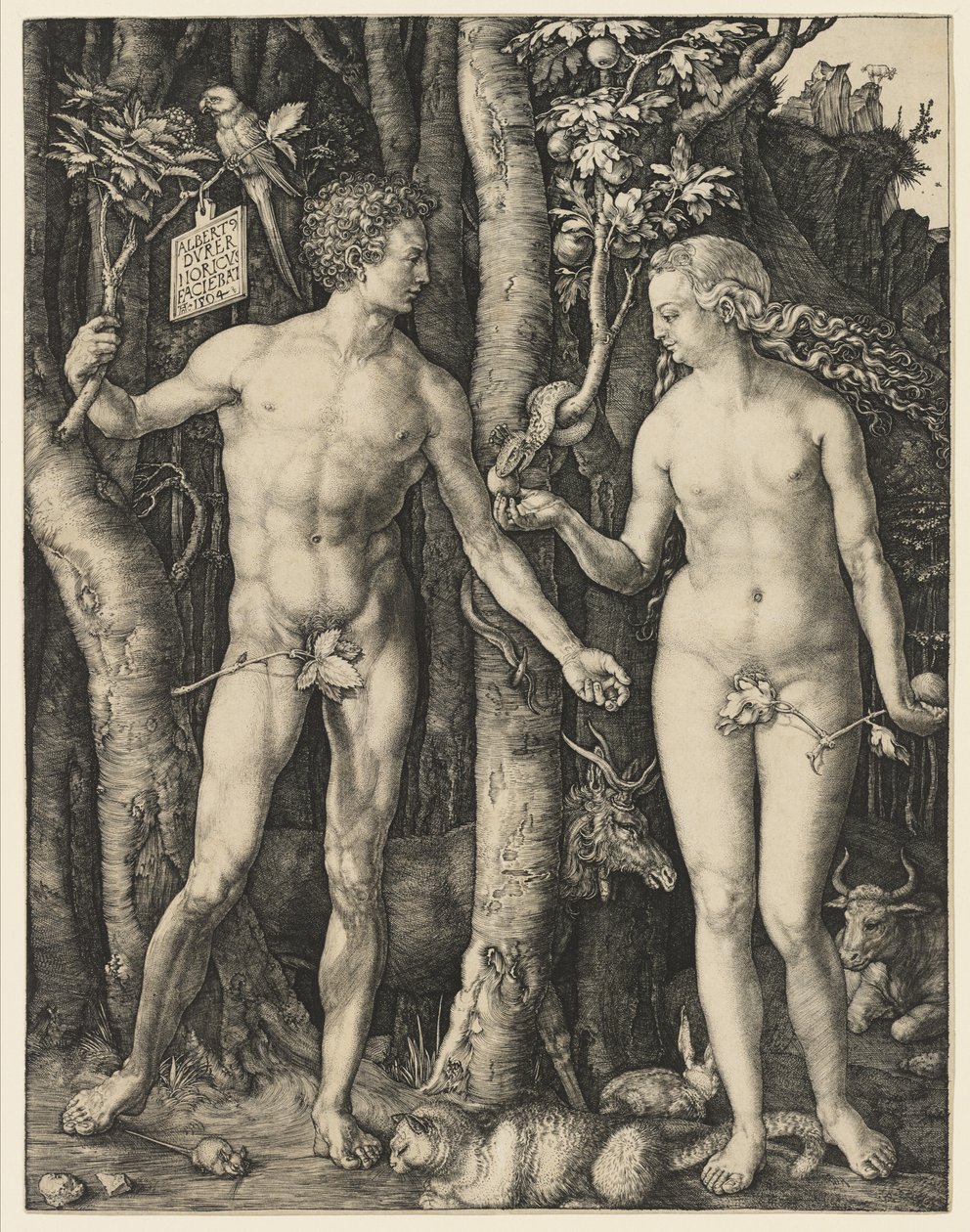 Adam en Eva, 1504 door Albrecht Dürer