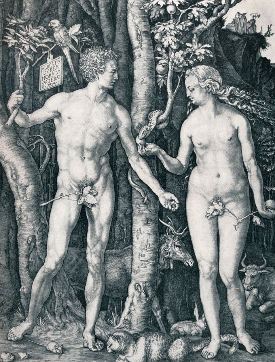 Adam en Eva, 1504 door Albrecht Dürer