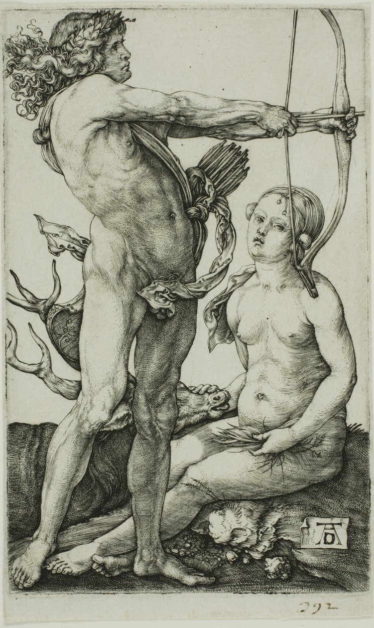 Apollo en Diana door Albrecht Dürer