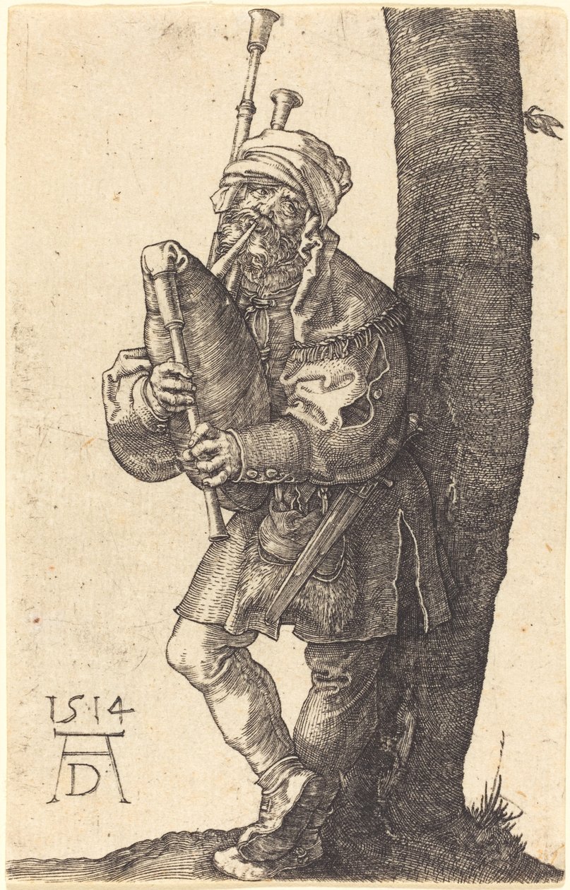 Doedelzakspeler door Albrecht Dürer