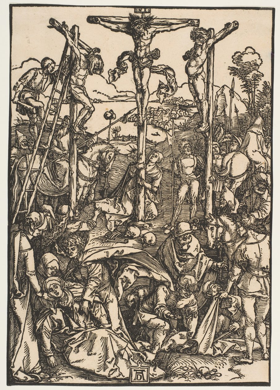 Calvarie met de drie kruisen door Albrecht Dürer