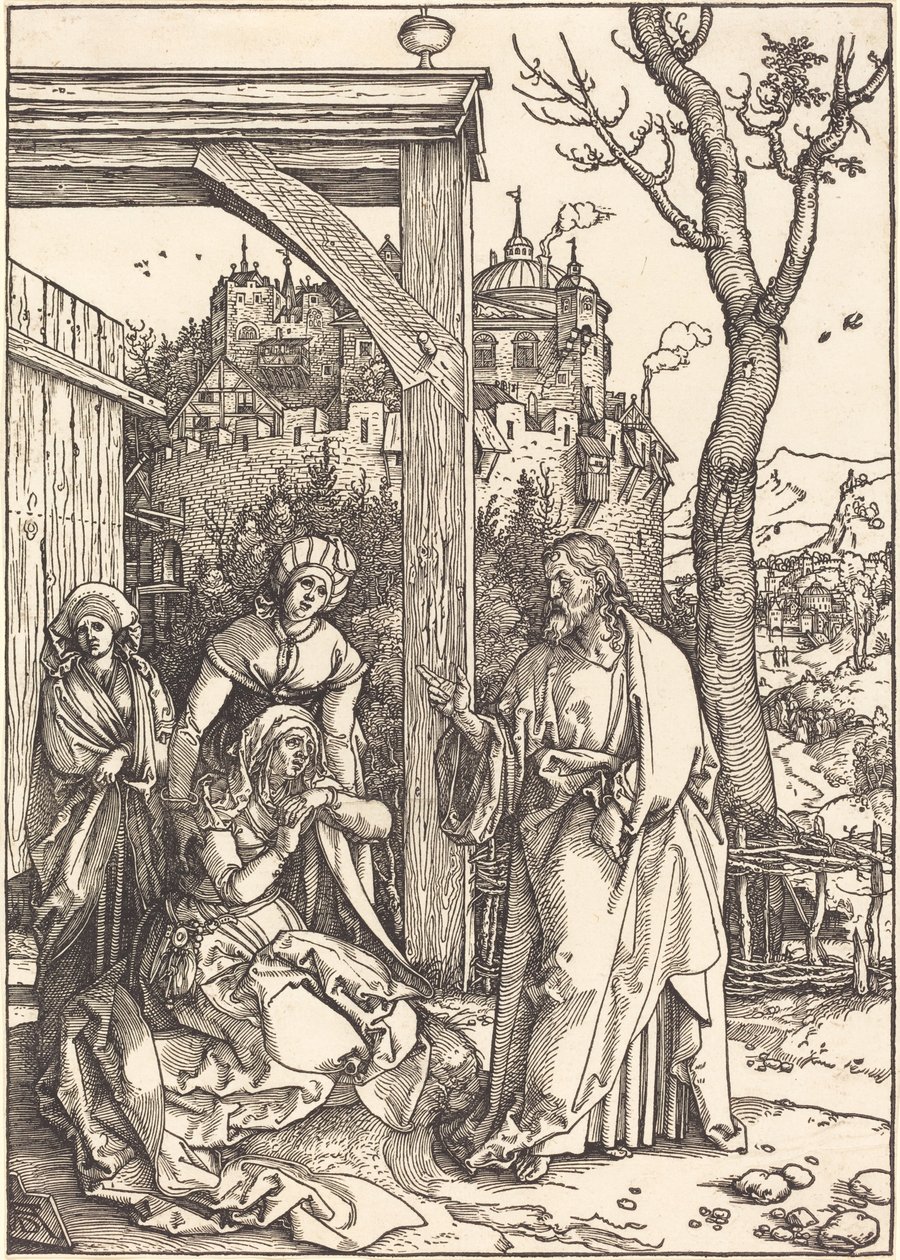 Christus neemt afscheid van zijn moeder door Albrecht Dürer