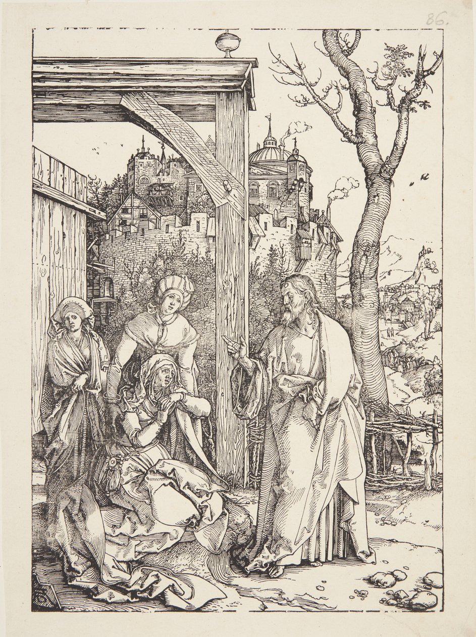 Christus neemt afscheid van zijn moeder door Albrecht Dürer