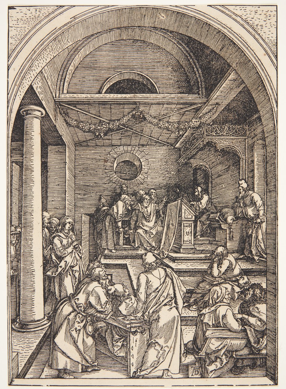 Christus onder de dokters door Albrecht Dürer