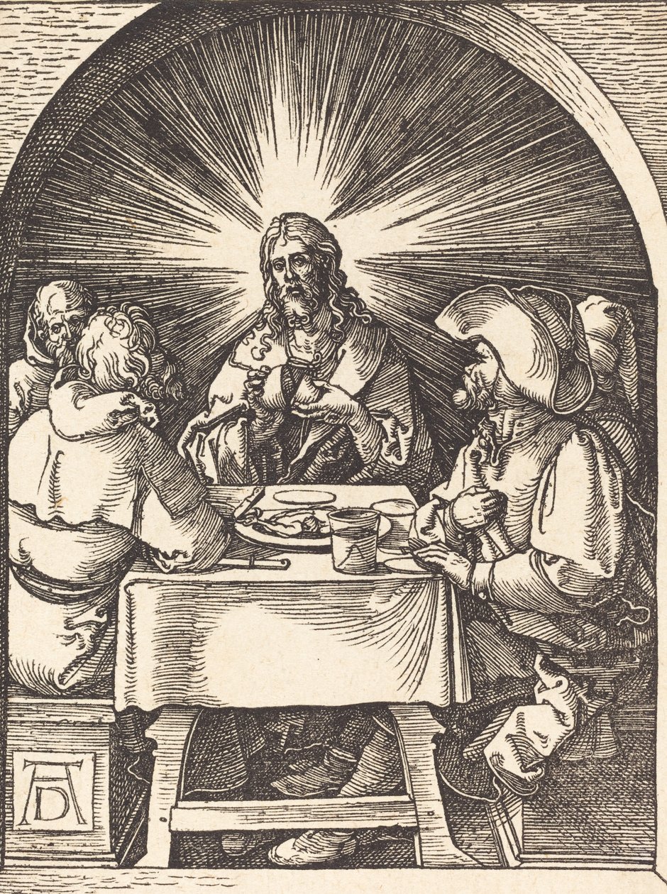 Christus in Emmaus door Albrecht Dürer
