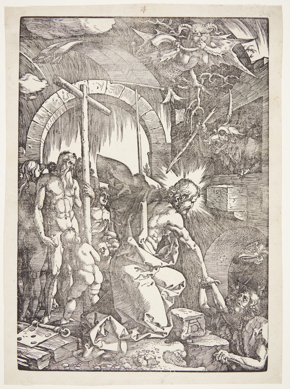 Christus in het voorgeborchte door Albrecht Dürer