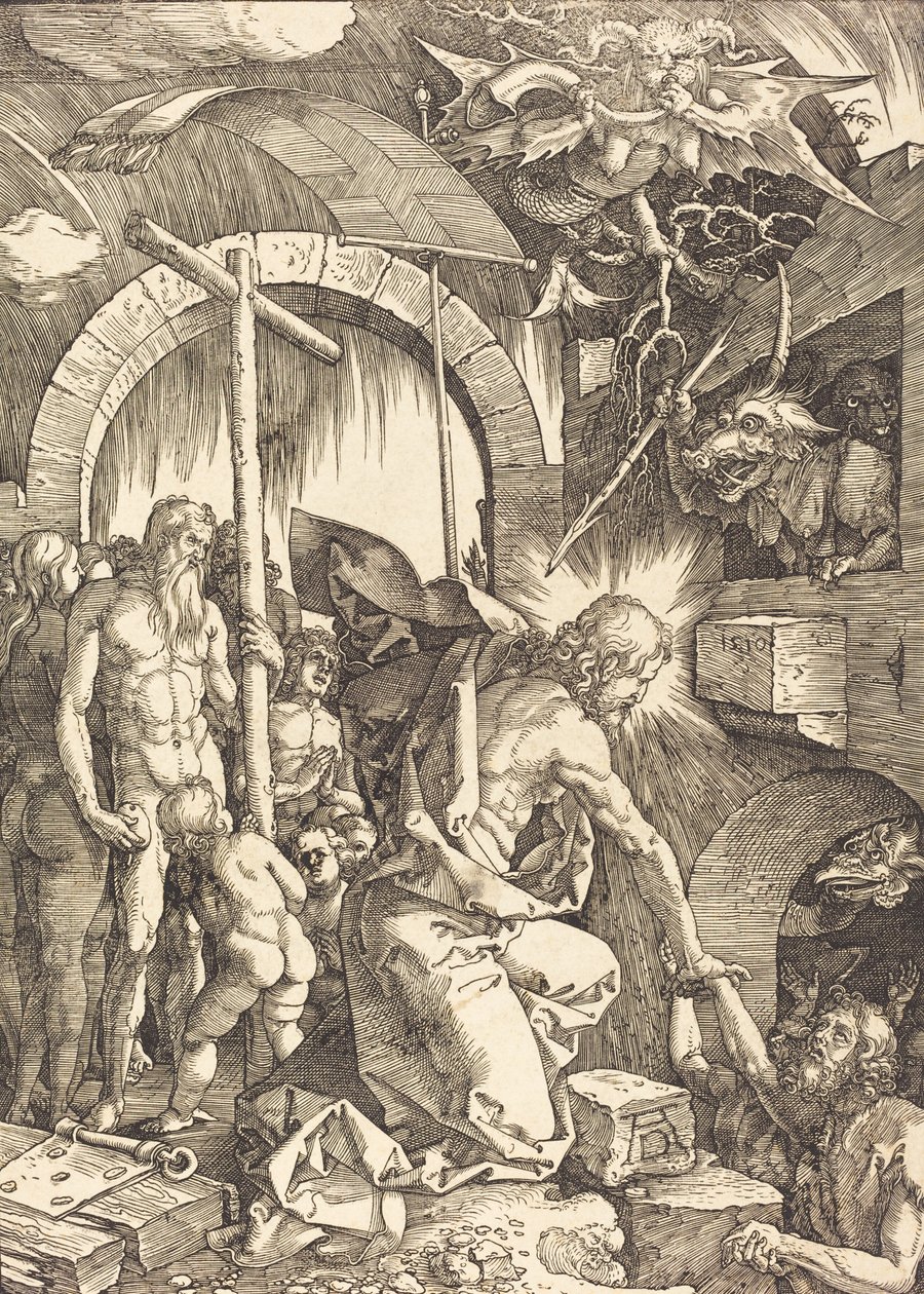 Christus in het voorgeborchte door Albrecht Dürer