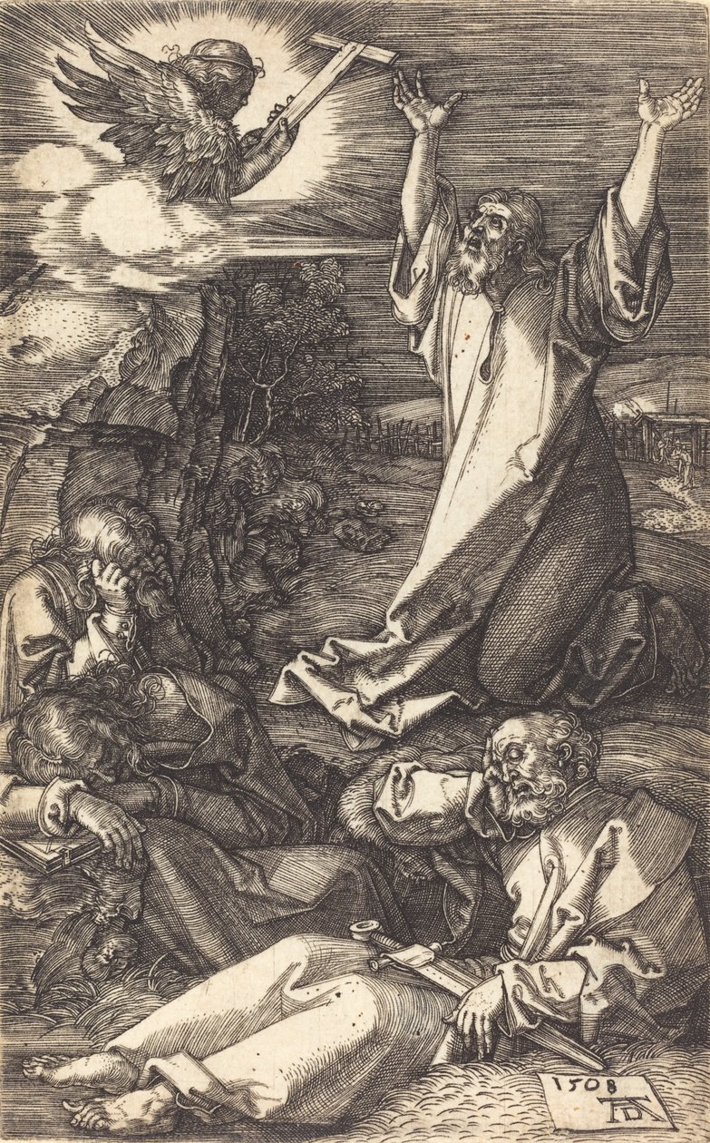 Christus op de Olijfberg, 1508 door Albrecht Dürer