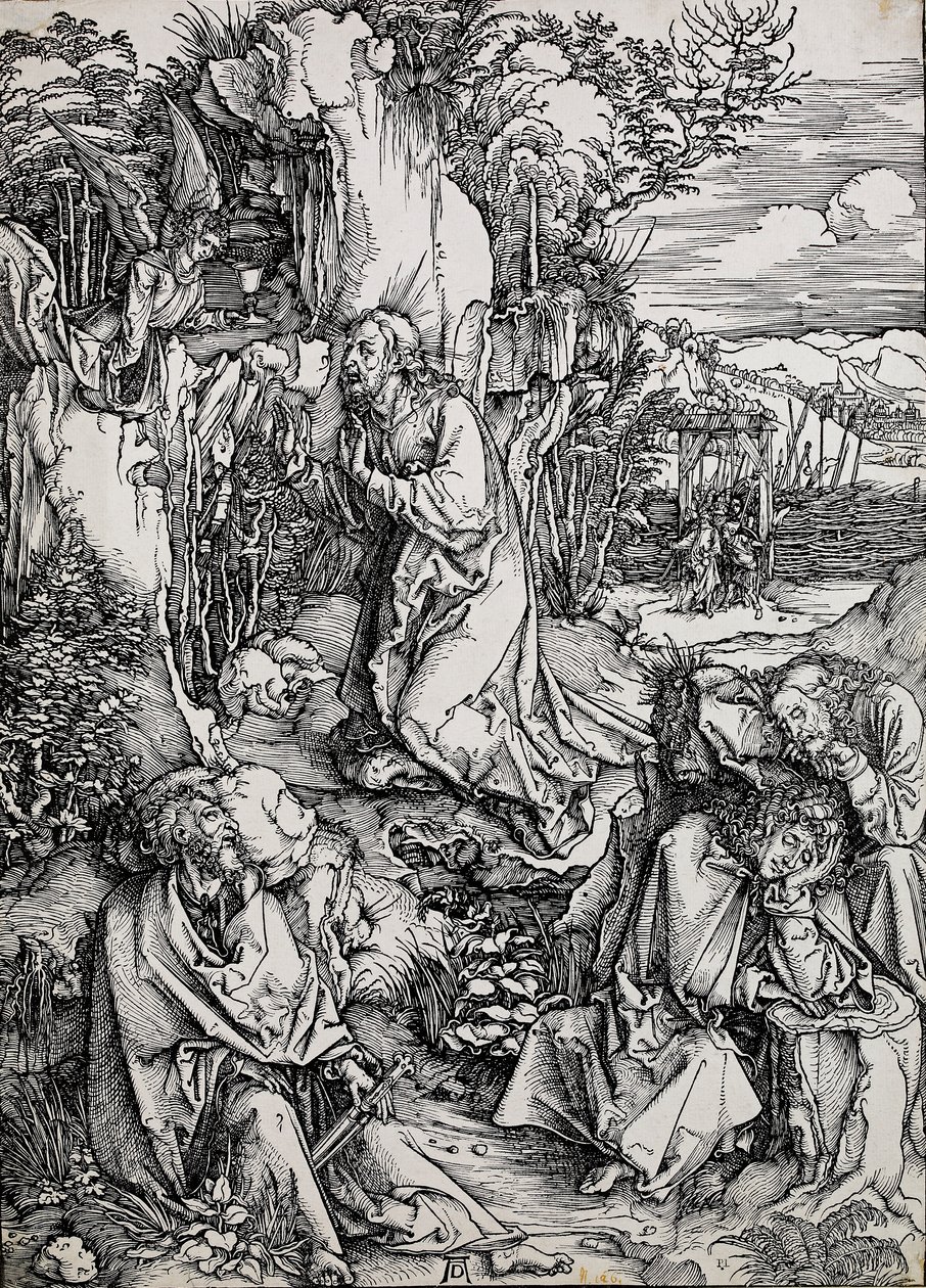 Christus op de Olijfberg door Albrecht Dürer
