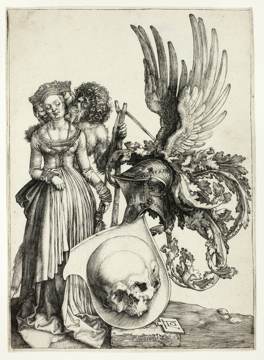 Wapen met een Schedel door Albrecht Dürer