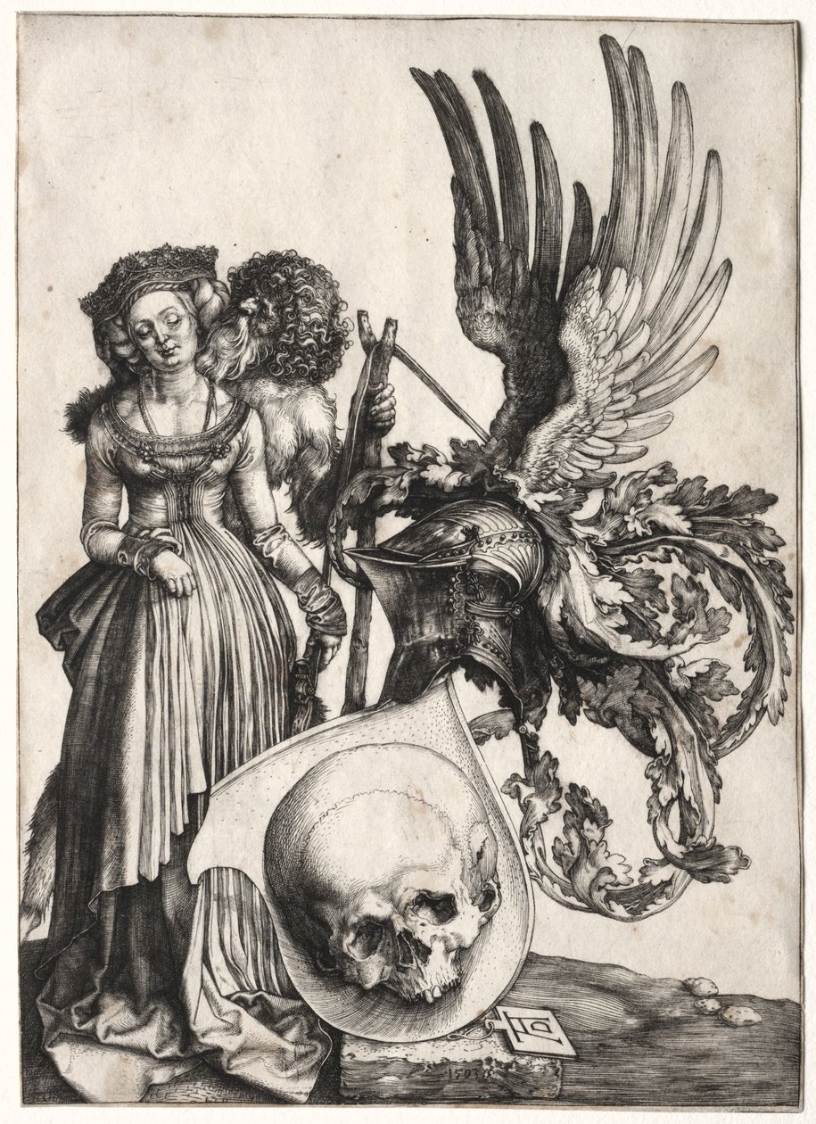 Wapen met een schedel, 1503 door Albrecht Dürer
