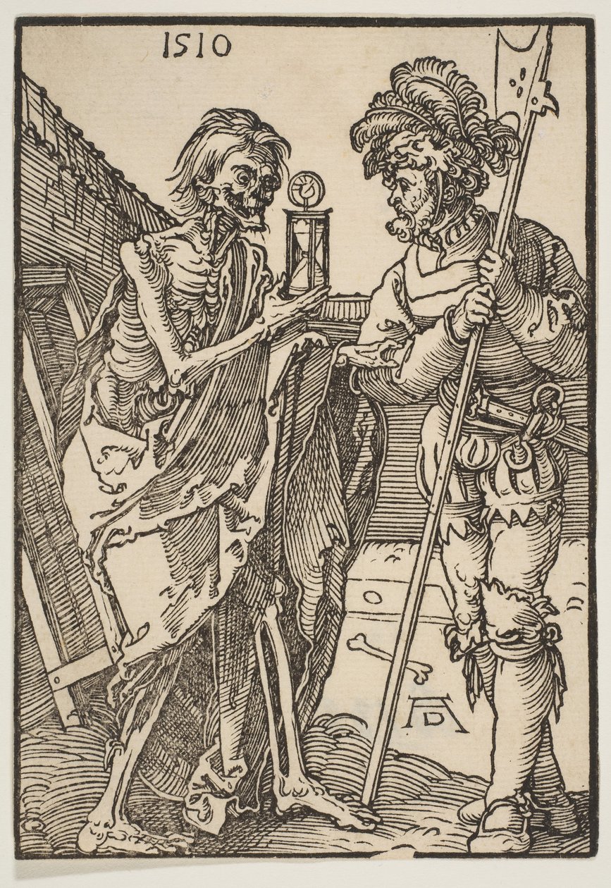 De dood en de Lansquenet door Albrecht Dürer