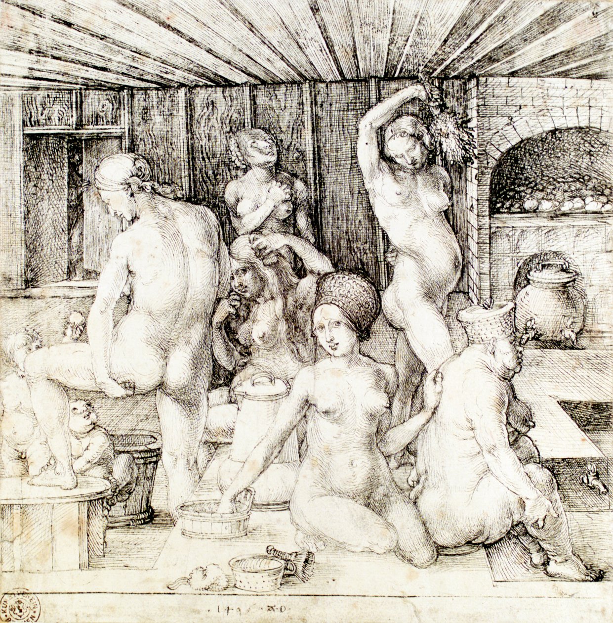 Duits: Frauenbad Het vrouwenbad door Albrecht Dürer