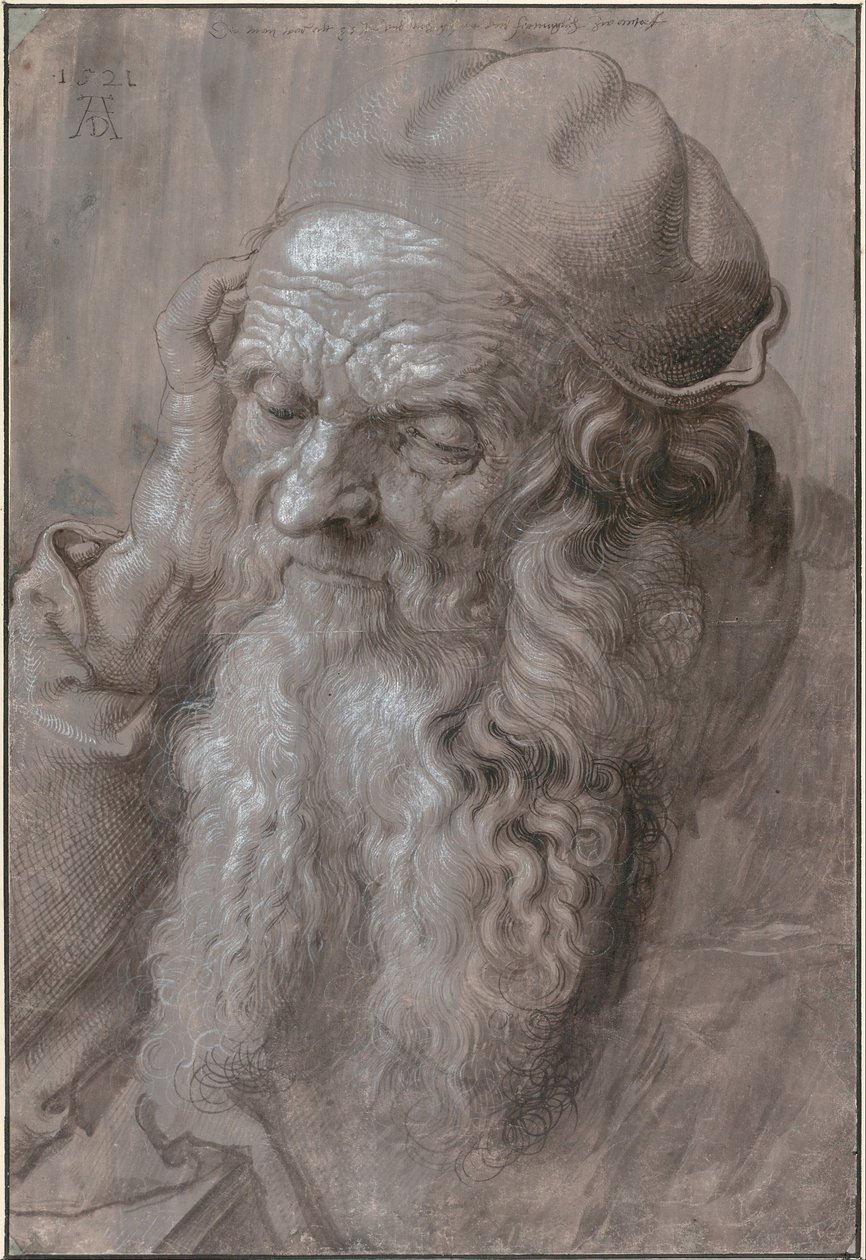 Hoofd van een oude man, 1521 door Albrecht Dürer