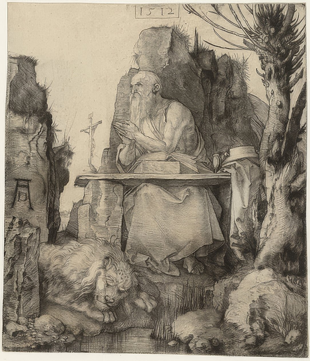 Heilige Hiëronymus naast de weide door Albrecht Dürer