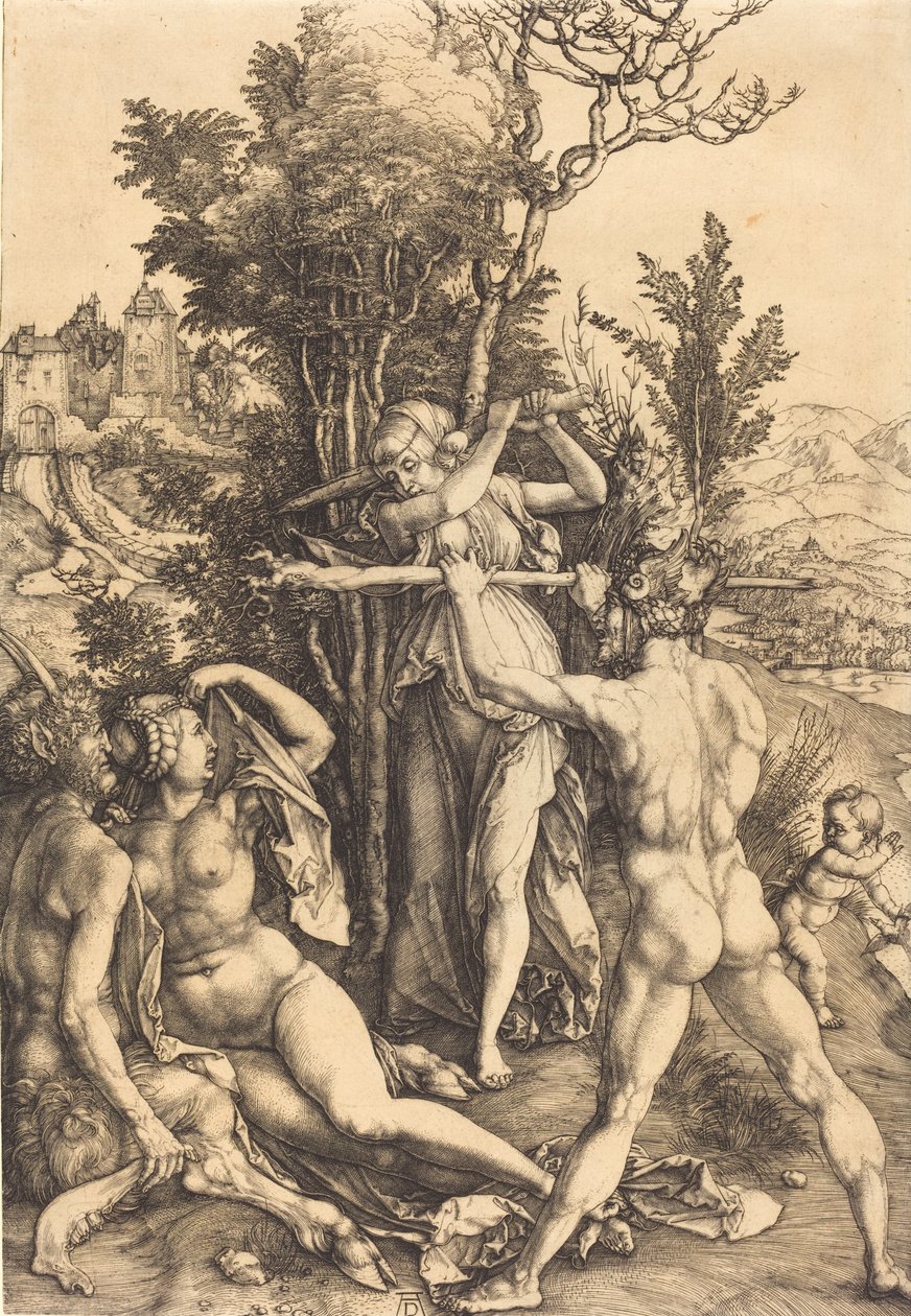 Hercules op de tweesprong, 1498-1499 door Albrecht Dürer