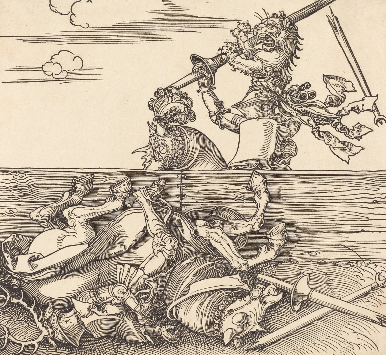 Italiaanse steekspel, ca. 1516 door Albrecht Dürer
