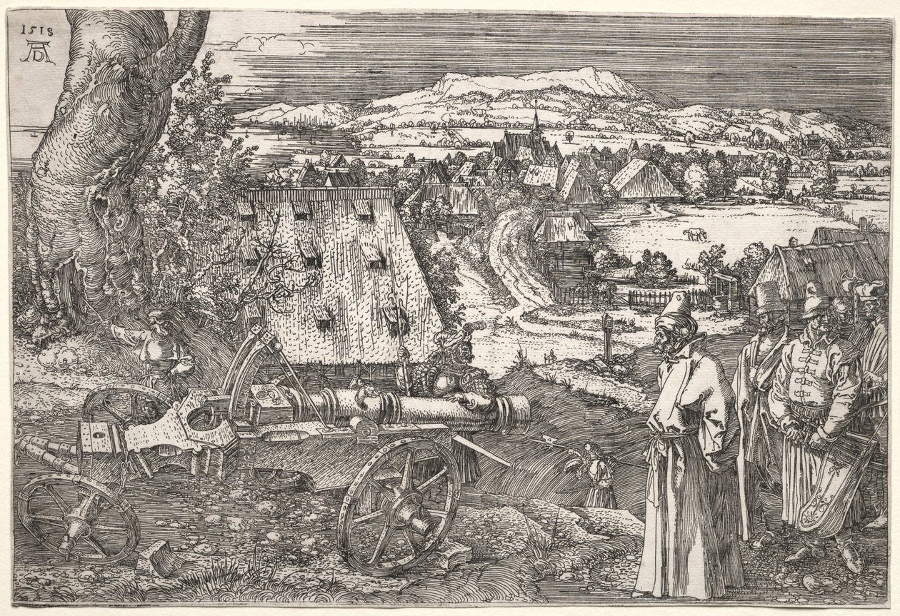 Landschap met het Kanon, 1518 door Albrecht Dürer