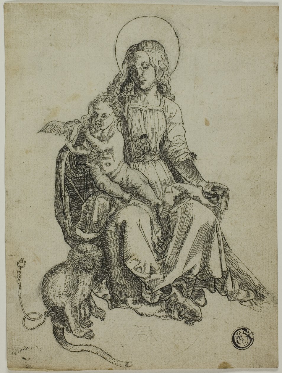 Madonna met de Aap door Albrecht Dürer