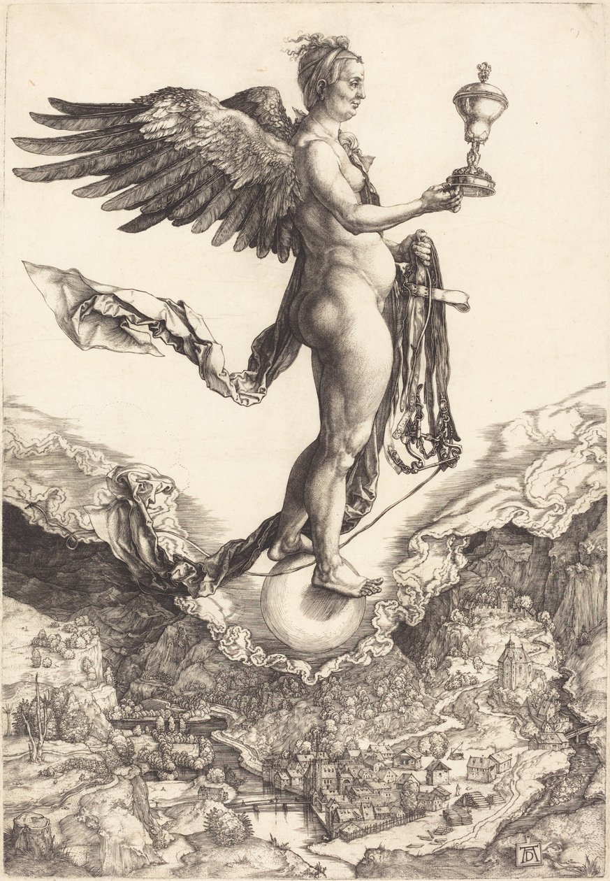Nemesis (Het Grote Fortuin) door Albrecht Dürer
