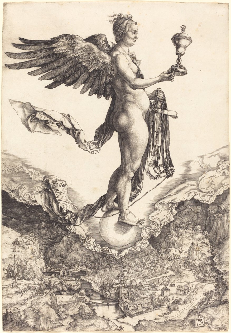 Nemesis (Het Grote Fortuin) door Albrecht Dürer