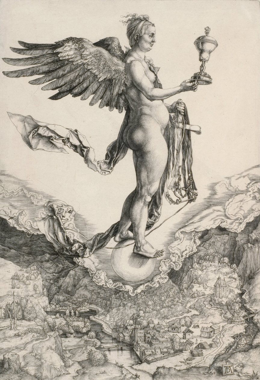 Nemesis (Het grote fortuin) door Albrecht Dürer