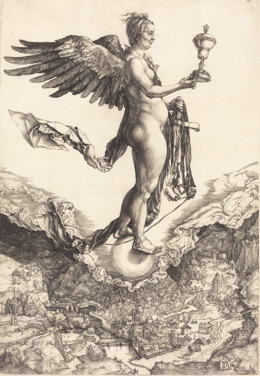 Nemesis Het Grote Fortuin door Albrecht Dürer
