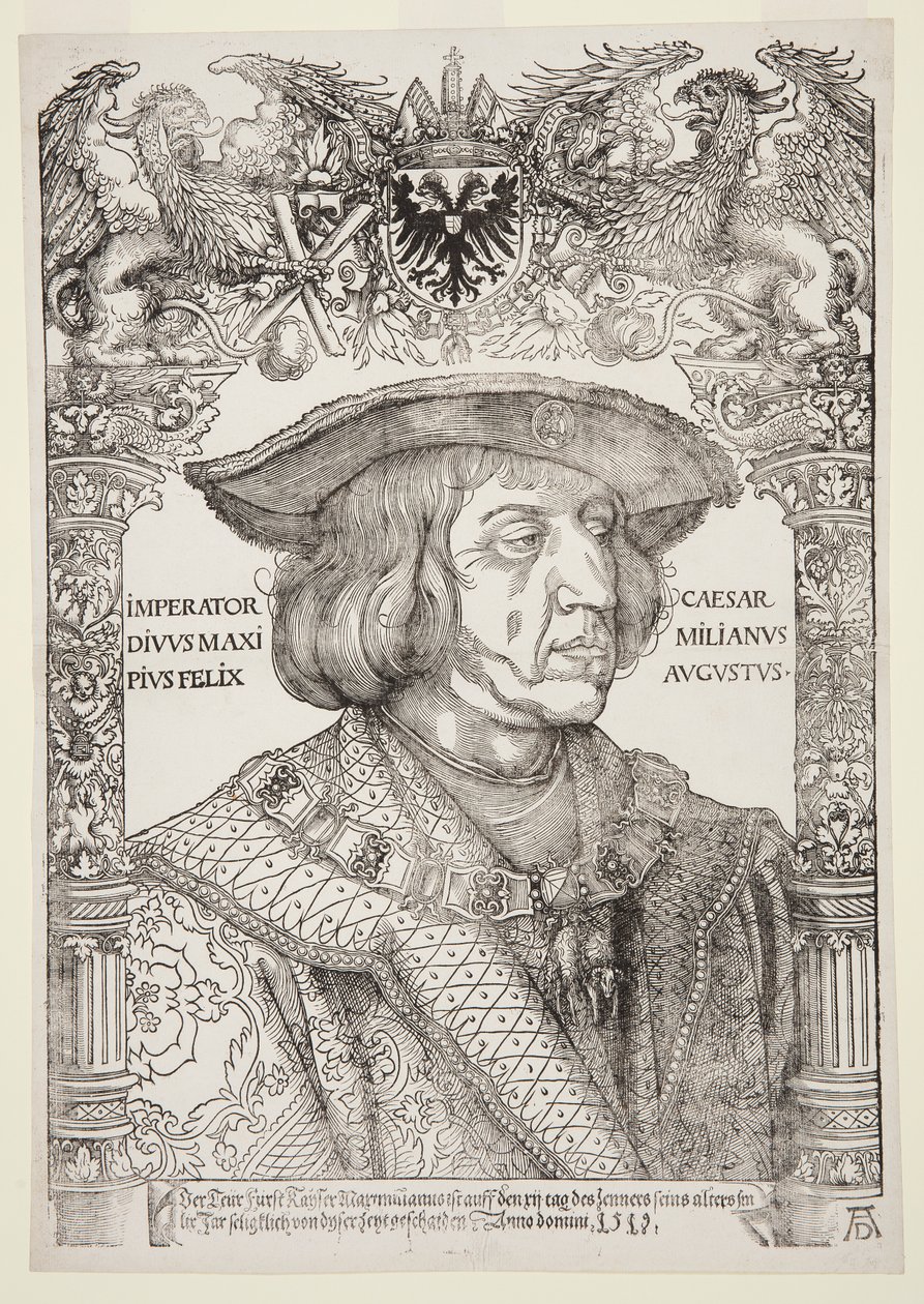 Portret van Maximiliaan I door Albrecht Dürer