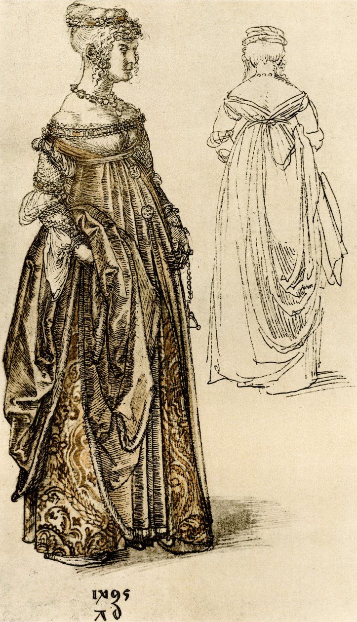 Chique Venetiaanse dame door Albrecht Dürer