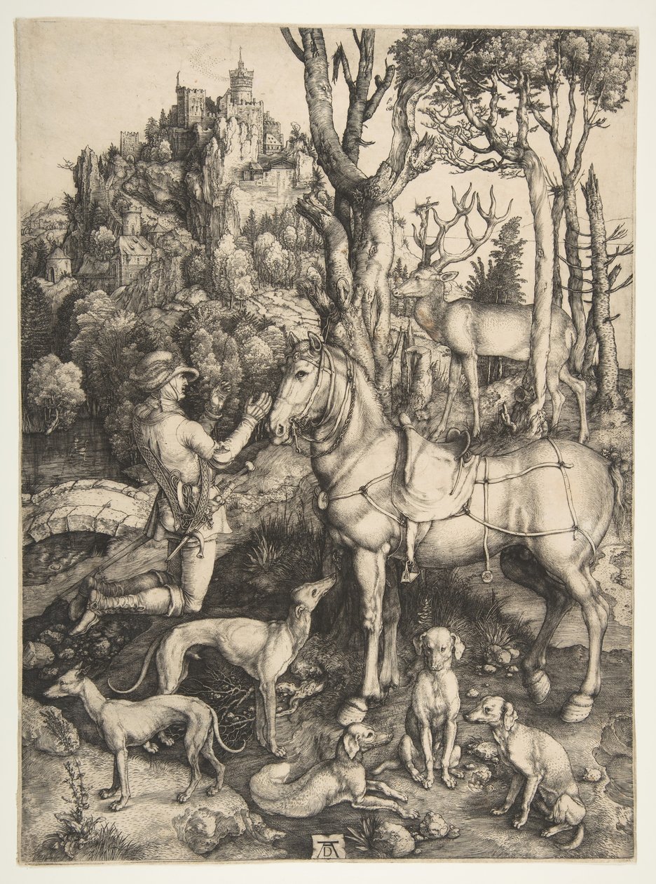 Sint Eustachius, ca. 1501 door Albrecht Dürer