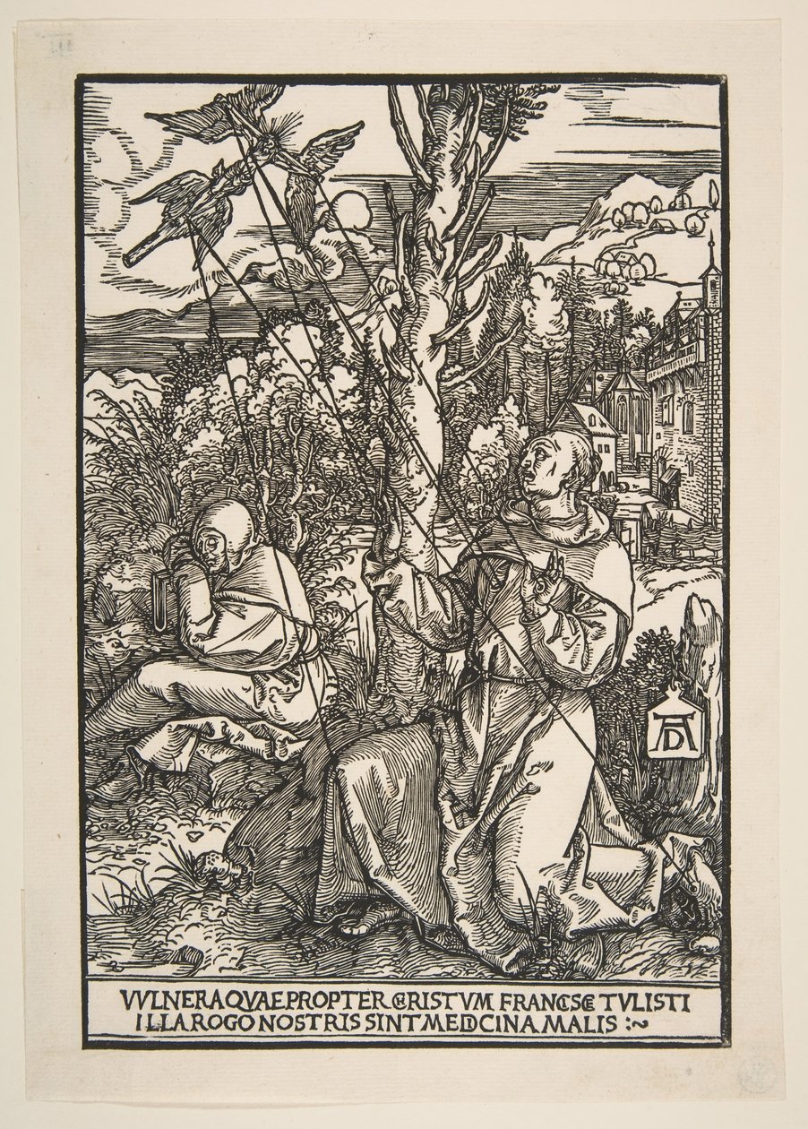 Sint Franciscus ontvangt de stigmata door Albrecht Dürer