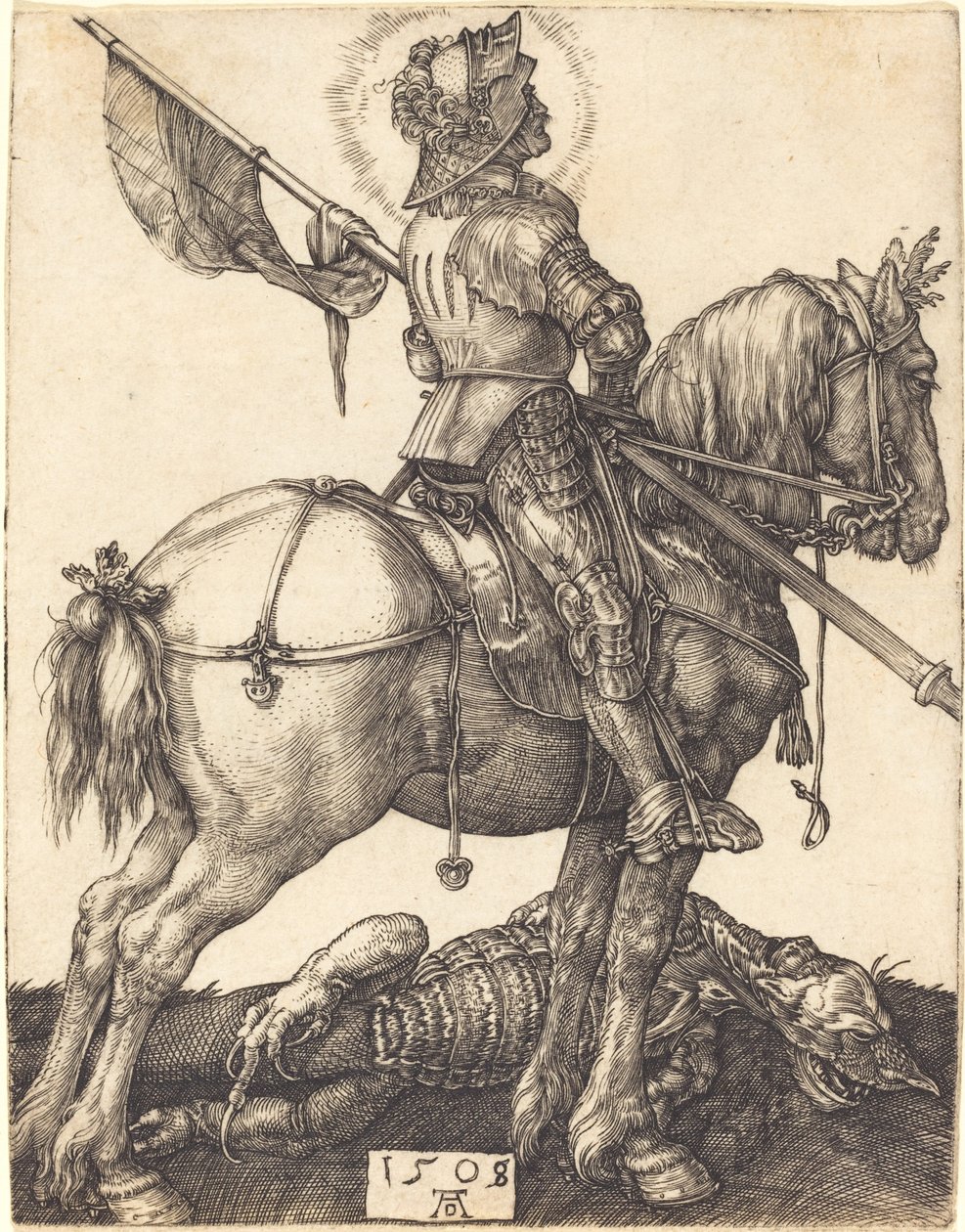 Sint Joris te paard door Albrecht Dürer