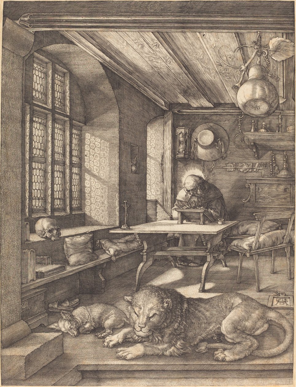 Sint Hiëronymus in Zijn Studie door Albrecht Dürer