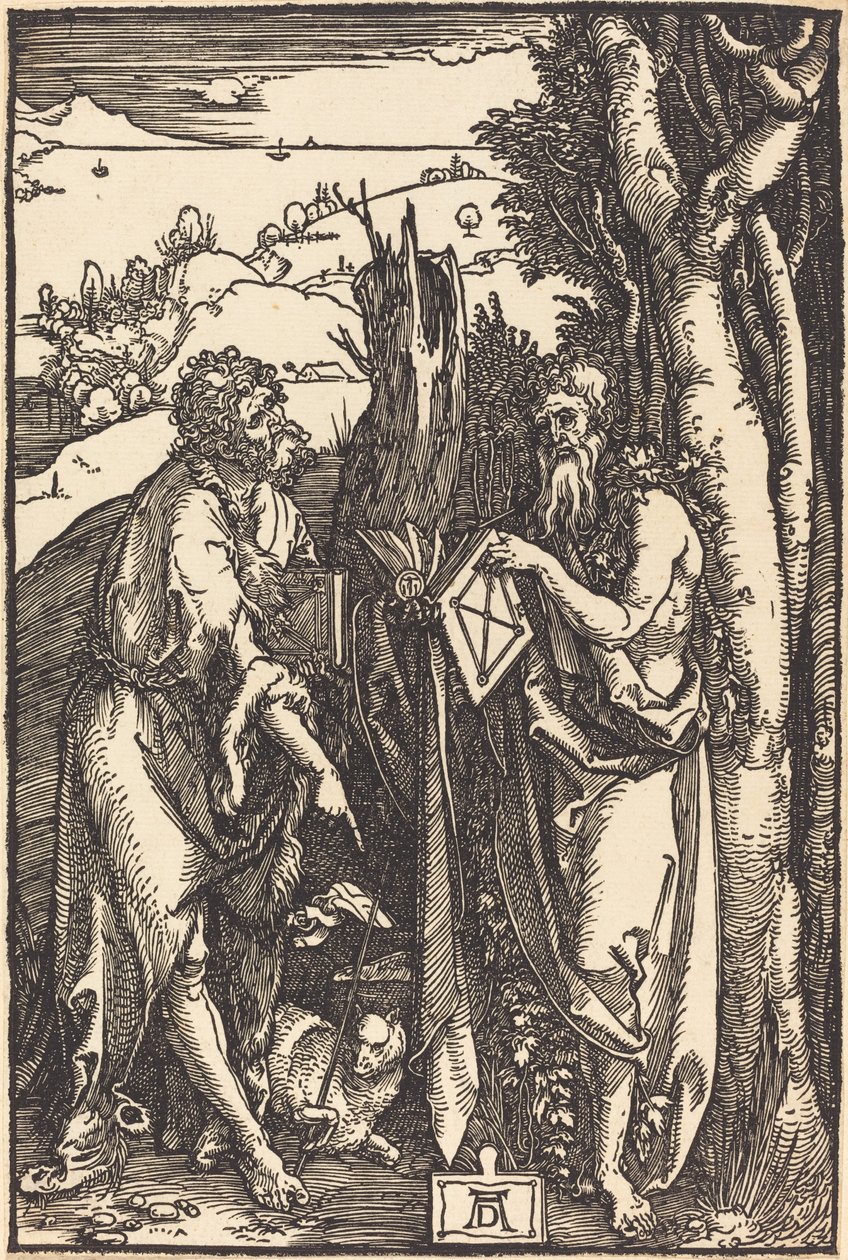 Sint Johannes de Doper en Sint Onuphrius door Albrecht Dürer