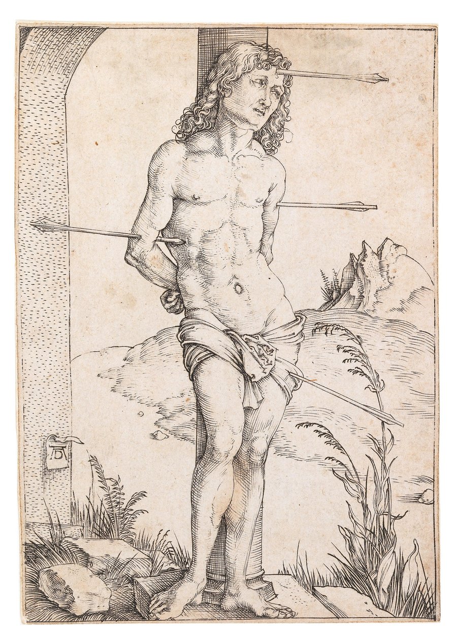 Sint Sebastiaan aan de kolom, ca. 1500 door Albrecht Dürer