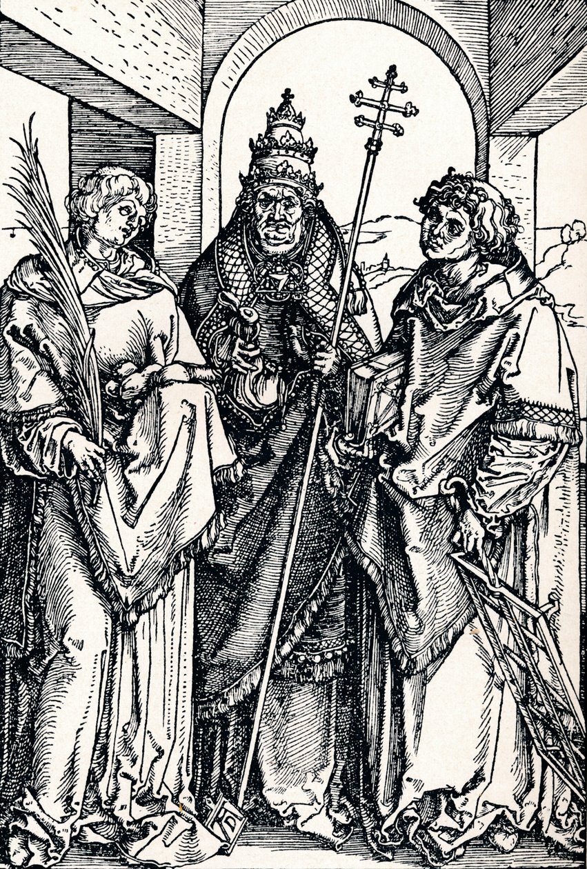 Heiligen Stefanus, Sixtus en Laurentius door Albrecht Dürer