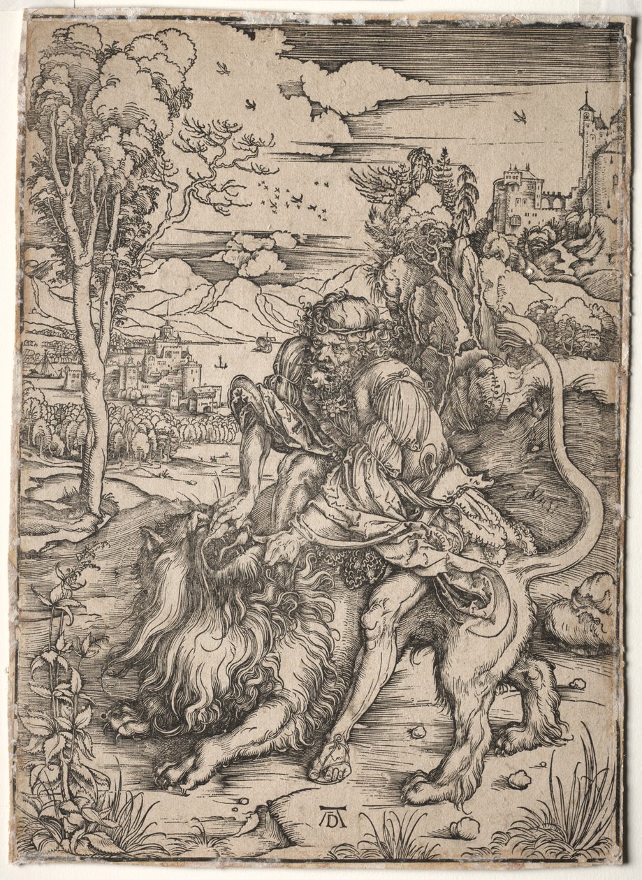 Simson doodt de leeuw door Albrecht Dürer