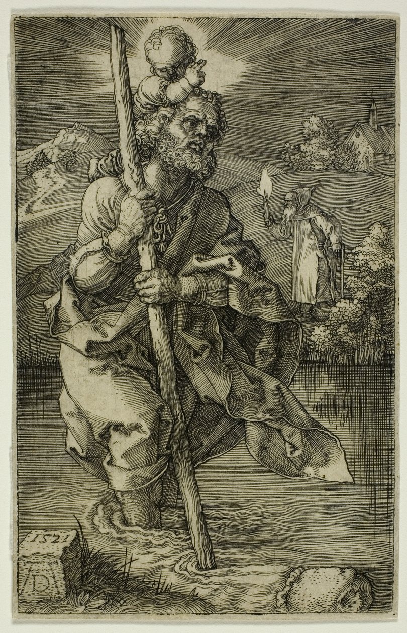 Sint Christoffel naar Rechts Kijken door Albrecht Dürer